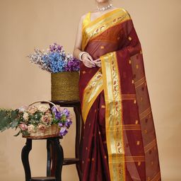 SLAGHA Woven Design Pure Cotton Handloom Taant Saree-image-102