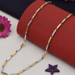 Beadzz fashion Stainless Steel Gold-Plated & Silver Toned Minimal Chain-image-11