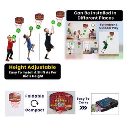 Asian Multicolor Portable Basket Ball Basic Ring With Net image 5