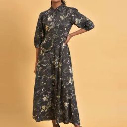 W Black Printed Maxi Dress-picture-16