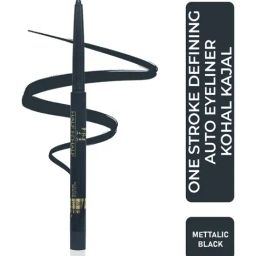 Half N Half One Stroke Defining Auto Eyeliner Kohl Kajal Metallic Black - 0.3 gm-40