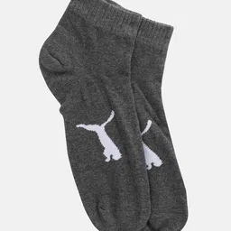 Puma Adults Grey Pack of 2 Brand Logo Patterned Ankle Length Socks-image-93