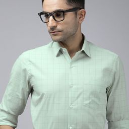 Arrow Manhattan Slim Fit Pure Cotton Checked Formal Shirt-image-72
