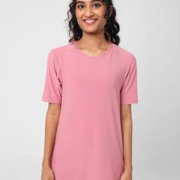 BlissClub Pink Relaxed Fit Sports T-Shirt-image-48