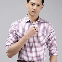 Park Avenue Pure Cotton Slim Fit Checked Formal Shirt-picture-26