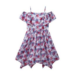 Cub McPaws Red & Purple Floral Georgette Fit & Flare Dress-image-58
