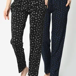 VIMAL JONNEY Women Pack Of 2 Printed Lounge Pants-image-55