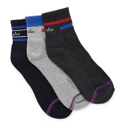HIROLAS Men Pack Of 3 Ankle-Length Cotton Socks-image-60