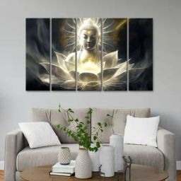 999Store Printed Grey MDF 5 Panels Wall Art-image-76