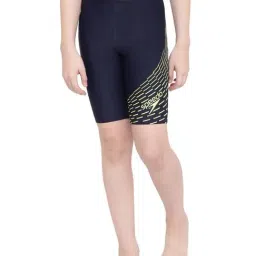 Speedo Kids Medley Navy & Yellow Printed Jammer-image-81