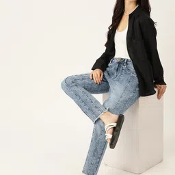 Mast & Harbour Relaxed Fit Acid Wash Pure Cotton Jeans-picture-11