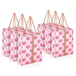 Kuber Industries Unisex Floral Printed Shopper Tote Bag-picture-5