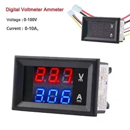 amiciSense Voltmeter Ammeter Dual Color Voltage Current Tester with LED Display 100 V image 2
