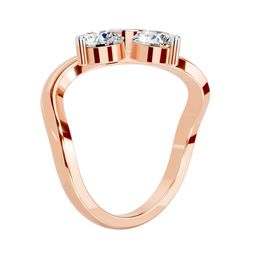 Sparkles 14K Rose Gold Diamond Studded Round Shaped Halo Diamond Ring -4.08 g-image-91