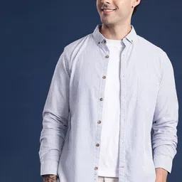 Mast & Harbour Men Striped Pure Cotton Casual Shirt-image-56