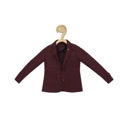 Allen Solly Junior Maroon Solid Full Sleeves Blazer-image-43