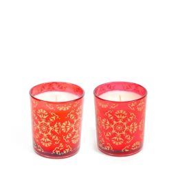 Home4U Nitya Red Wax Candles (Set of 2)-34