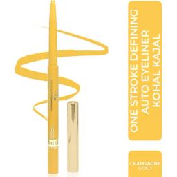 Half N Half One Stroke Defining Auto Eyeliner Kohl Kajal Champagne Gold - 0.3 gm-22