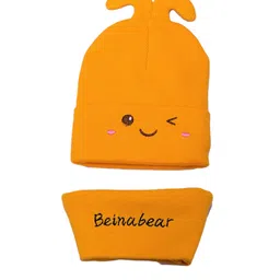 TIPY TIPY TAP Kids Self Design Beanie Woollen Cap With Neck Warmer-42