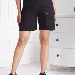 Mlada Solid Mid Rise Regular Fit CargoShorts-picture-32