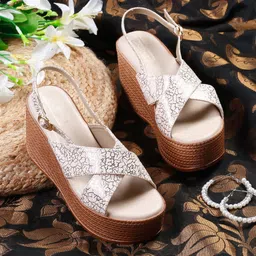 Bruno Manetti PU Wedge Heels with Buckles-48