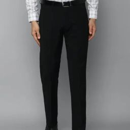 Louis Philippe Black Slim Fit Trousers-image-85