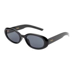 MAGNEQ Black UV Protection Oval Unisex Sunglasses-image-51