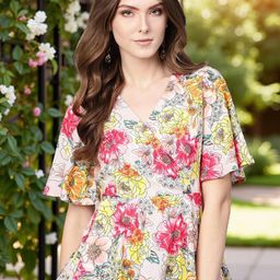 Pannkh Tropical Print Top-image-36