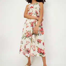 max Floral Printed A-Line Midi Dress-image-81