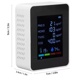 Signette Battery Powered WiFi Connectivity 9 In 1 Indoor Air Quality Analyzer, W2CO9-1 image 2