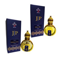 Jeval Set Of 2 Emerald Dusk & Opal Veil Alcohol Free Attar - 10 ml Each image 4