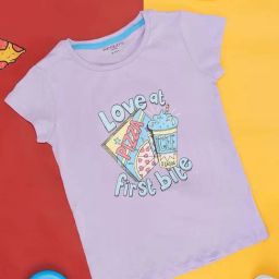 Pantaloons Junior Lilac Cotton Printed T-Shirt-picture-39