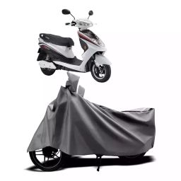 Auto Pearl Two Wheeler Cover with Bag for Okinawa Ridge, Silver-picture-33