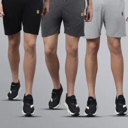 Vimal Jonney Multicolor Regular Fit Lounge Shorts - Pack of 3-picture-14