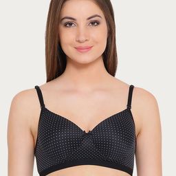 Clovia Padded Non-Wired Polka Print Multiway T-Shirt Bra-image-42