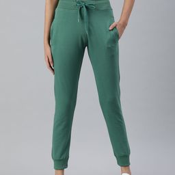 ADBUCKS Women Green Solid Running Joggers-45