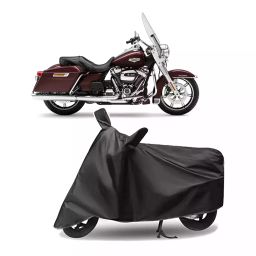 Auto Pearl Polyester Two Wheeler Cover for Harley Davidson Road King (Grey)-image-53