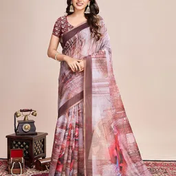 OFLINE SELECTION Zari Pure Linen Saree-picture-30
