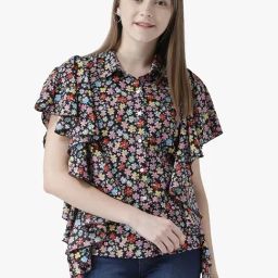 DODO & MOA Black Printed Shirt-image-77