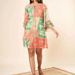 Marigold Lane Multicolored Printed A-Line Dress-image-37