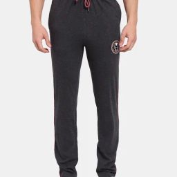 Sporto Anthra Melange Regular Fit Marvel Superhero Print Trackpants-image-48