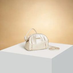 Forever Glam by Pantaloons Pearl white Solid Medium Cross Body Bag-33