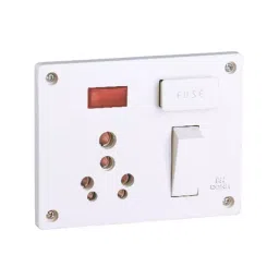 Cona GOLD 6/16 A Combine with Junction Box ,Fuse & Indicator Polycarbonate White,2351-2
