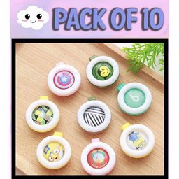 Boxot Impex Reusable Mosquito Repellent Badge Pack of 10 - (Colors May Vary)-picture-25
