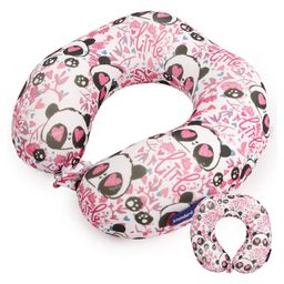 Toysire Travel Neck Pillow in Soft Fabric for Head, Neck, Shoulder Support Filled with Soft Memory Foam Filling Multi-image-41