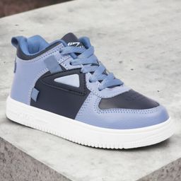 Lil Lollipop Colour Block With Lace Tie Up Shoes - Navy Blue-image-98