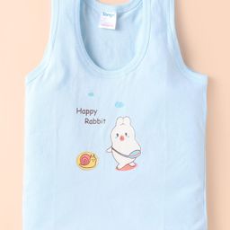Tango Single Jersey Knit Sleeveless Vests with Bunny Print - Light Blue-picture-13
