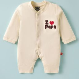 Mini Taurus Interlock Knit Full Sleeves Romper With Bear Print - Tan-picture-14