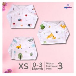 LazyToddler Muslin Nappy Set of 3 Extra Small ( CR)-16