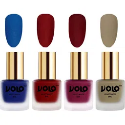 VOLO Set Of 4 Velvet Matte Nail Polish- 8 ml Each- Shade- 19-22-25-37-60